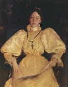 William Merritt Chase Golden noblewoman oil painting artist